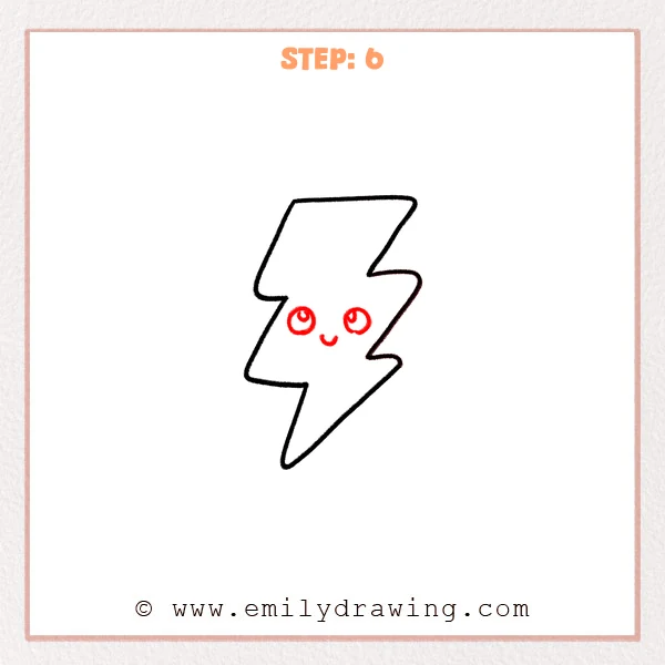 how to draw a lightning bolt - Step 6